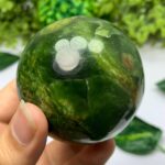 460g Best Quality Green Transparent Jade Sphere