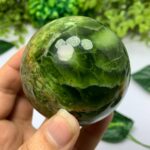 485g Beautiful Quality Green Transparent Jade Sphere