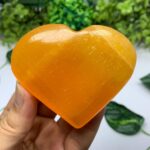 245g Best Quality Orange Calcite Heart