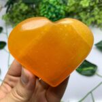 245g Best Quality Orange Calcite Heart