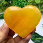 165g Best Quality Orange Calcite Heart
