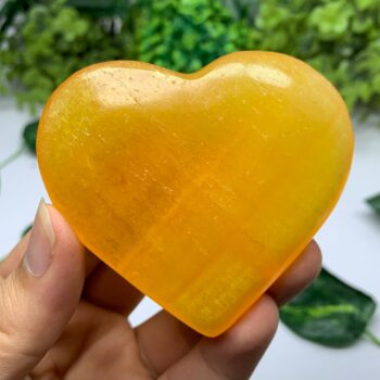 165g Best Quality Orange Calcite Heart