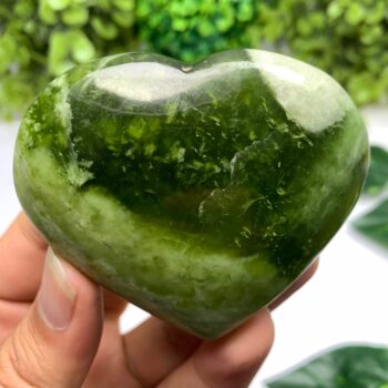 170g Best Quality Transparent Green Jade Heart, Shah Maqsood Jade Heart, Green Jade Heart, Jade Stone Heart, Polished Jade Heart, Jade Heart