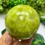475g Best Quality Yellow Transparent Jade Sphere