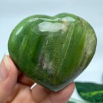 120g Top Quality Green Tremolite Heart Stone