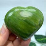 123g Best Quality Green Tremolite Heart Stone
