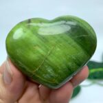80g Top Quality Green Tremolite Heart Stone
