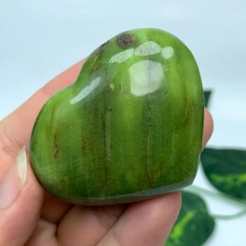 80g Top Quality Green Tremolite Heart Stone, Green Tremolite Heart, Polished Tremolite Heart, Polished Tremolite Heart Stone, Tremolite