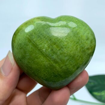 120g Top Quality Green Tremolite Heart Stone, Green Tremolite Heart, Polished Tremolite Heart, Polished Tremolite Heart Stone, Tremolite