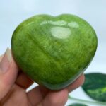 120g Top Quality Green Tremolite Heart Stone