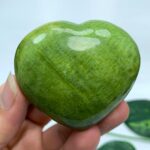 120g Top Quality Green Tremolite Heart Stone