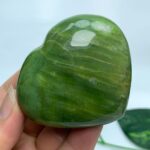 118g Beautiful Green Tremolite Heart Stone, Green Tremolite Heart, Polished Tremolite Heart, Polished Tremolite Heart Stone, Tremolite Heart