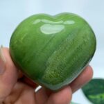 124g Beautiful Green Tremolite Heart Stone, Green Tremolite Heart, Polished Tremolite Heart, Polished Tremolite Heart Stone, Tremolite Heart