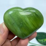 82g Beautiful Green Tremolite Heart Stone