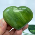 82g Beautiful Green Tremolite Heart Stone, Green Tremolite Heart, Polished Tremolite Heart, Polished Tremolite Heart Stone, Tremolite Heart
