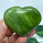 82g Beautiful Green Tremolite Heart Stone