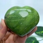 114g Beautiful Green Tremolite Heart Stone