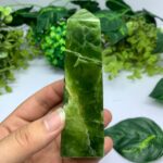 270g Best Quality Green Jade Tower