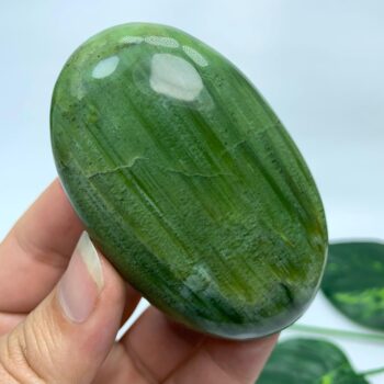 134g Best Quality Green Tremolite Palm Stone, Green Tremolite Palm Stone, Polished Tremolite Palm Stone, Polished Tremolite Palm, Tremolite
