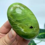 138g Best Quality Green Tremolite Palm Stone