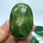 133g Best Quality Green Tremolite Palm Stone