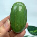 80g Beautiful Green Tremolite Palm Stone, Green Tremolite Palm Stone, Polished Tremolite Palm Stone, Polished Tremolite Palm, Tremolite