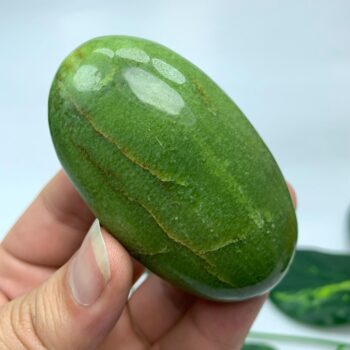 96g Top Quality Green Tremolite Palm Stone, Green Tremolite Palm Stone, Polished Tremolite Palm Stone, Polished Tremolite Palm, Tremolite