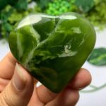 80g Best Quality Transparent Green Jade Heart