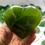 80g Best Quality Transparent Green Jade Heart