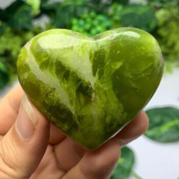 82g Best Quality Transparent Green Jade Heart, Shah Maqsood Jade Heart, Green Jade Heart, Jade Stone Heart, Polished Jade Heart, Jade Heart