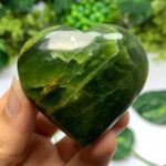 100g Best Quality Transparent Green Jade Heart