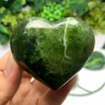 155g Best Quality Dark Green Jade Heart
