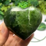 155g Best Quality Dark Green Jade Heart