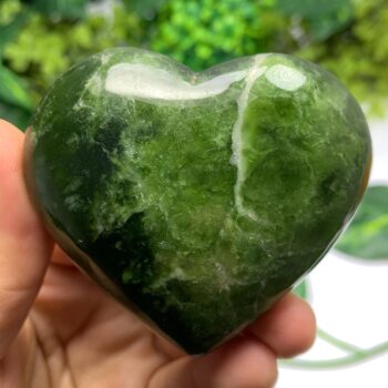 155g Best Quality Dark Green Jade Heart, Shah Maqsood Jade Heart, Green Jade Heart, Jade Stone Heart, Polished Jade Heart, Jade Heart