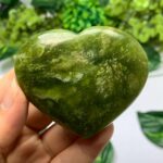 129g Best Quality Transparent Green Jade Heart