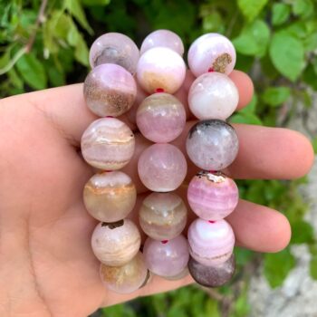 Best Quality Pink Aragonite Calcite Beads Bracelet