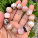 Top Quality Pink Aragonite Calcite Beads Bracelet