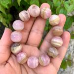 Best Quality Pink Aragonite Calcite Beads Bracelet