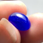 4.95 Ct’s Blue Hayune Oval Polished Cabochon