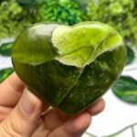 123g Best Quality Transparent Green Jade Heart