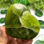 123g Best Quality Transparent Green Jade Heart