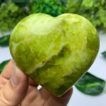 174g Best Quality Transparent Green Jade Heart
