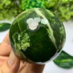 388g Best Quality Green Transparent Jade Sphere