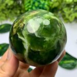 395g Best Quality Green Transparent Jade Sphere