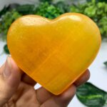 165g Best Quality Orange Calcite Heart