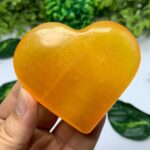 185g Beautiful Quality Orange Calcite Heart