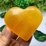 185g Beautiful Quality Orange Calcite Heart