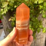 400 Grams Best Quality Honey Calcite Tower