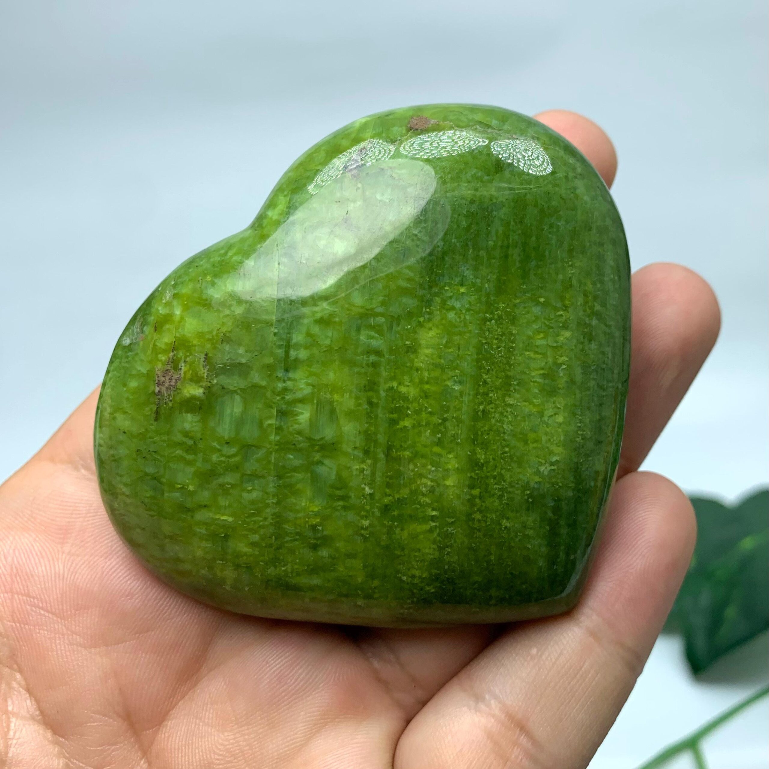 Green Tremolite Heart Green Tremolite Heart