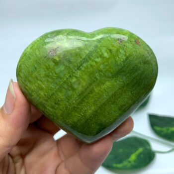 164g Best Quality Green Tremolite Heart Stone, Green Tremolite Heart, Polished Tremolite Heart, Polished Tremolite Heart Stone, Tremolite
